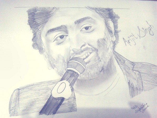 Pencil Sketch Of Arijit Singh - DesiPainters.com