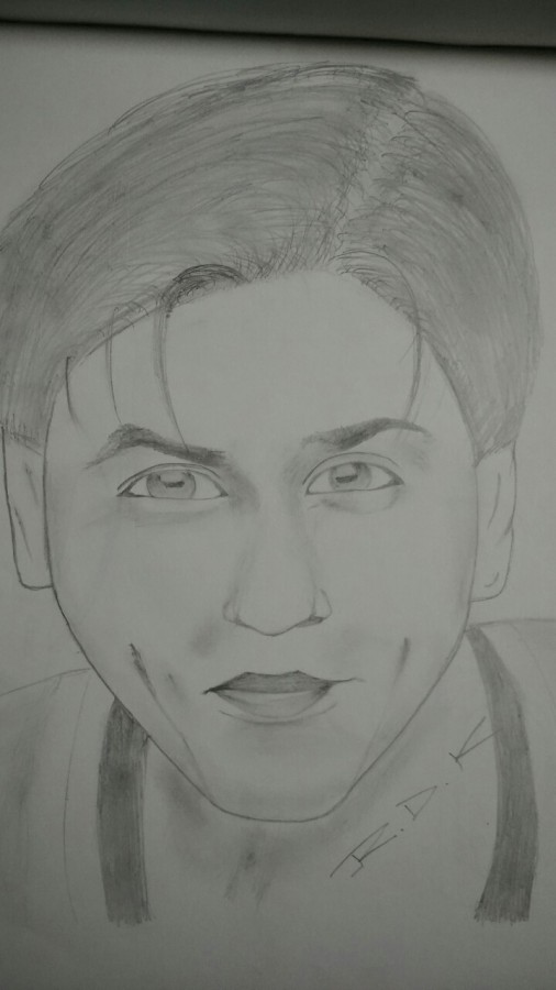 Pencil Sketch Of King Khan