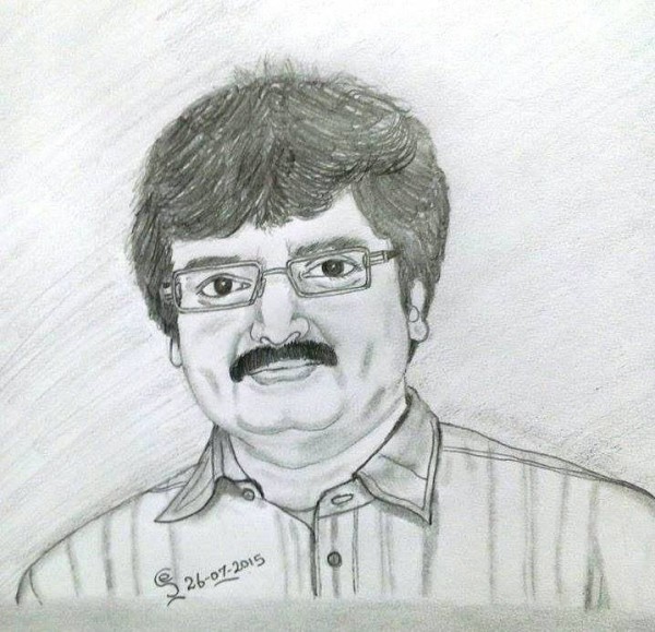Pencil Sketch Of Actor Vivek - DesiPainters.com