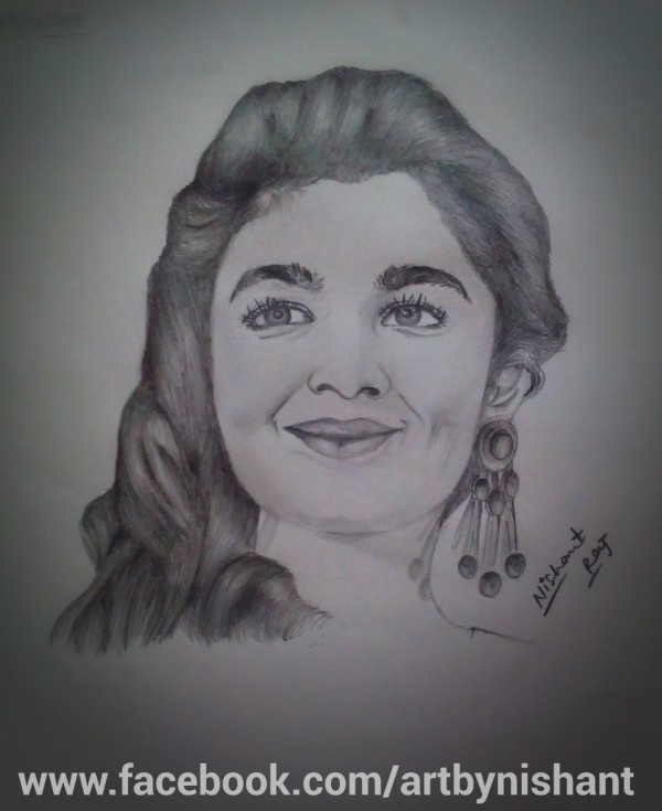Pencil Sketch Of Alia Bhatt - DesiPainters.com