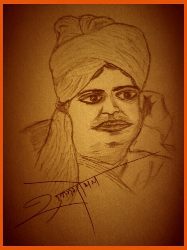 Pencil Sketch Of Shubham Goyal - DesiPainters.com