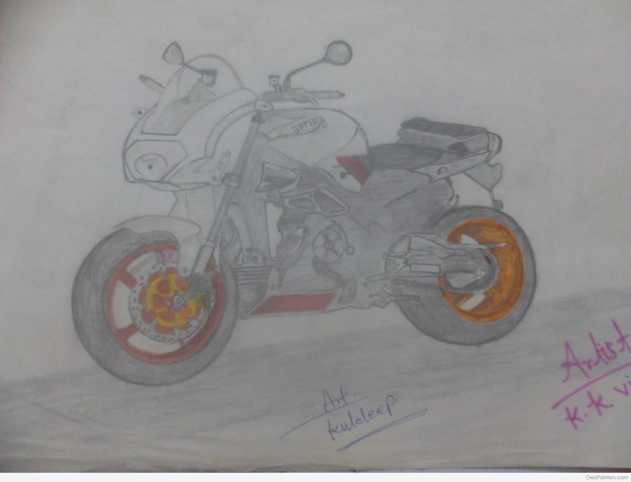 Dirt Drawing At Getdrawings - Bike Rider Pencil Drawing, HD Png Download -  vhv