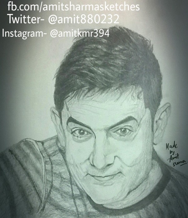 Pencil Sketch of Aamir Khan