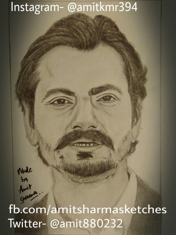 Pencil Sketch of Nawazuddin Siddiqui