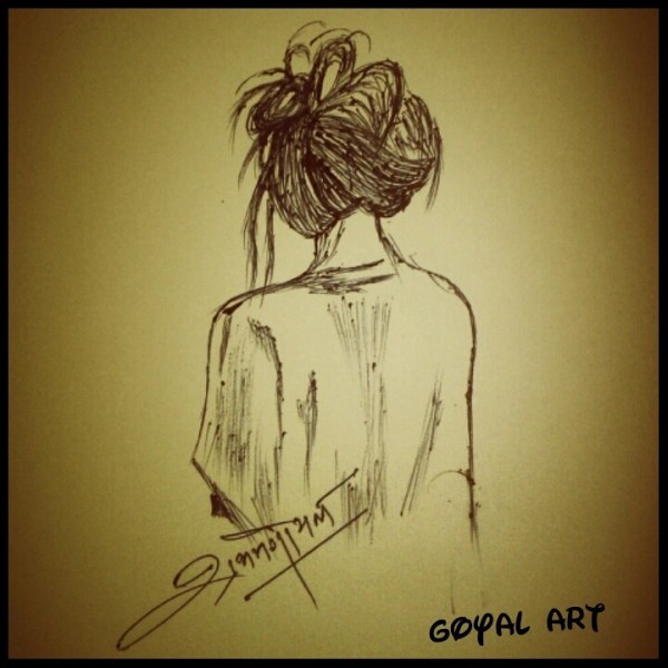 Pencil Sketch Of Dream Girl