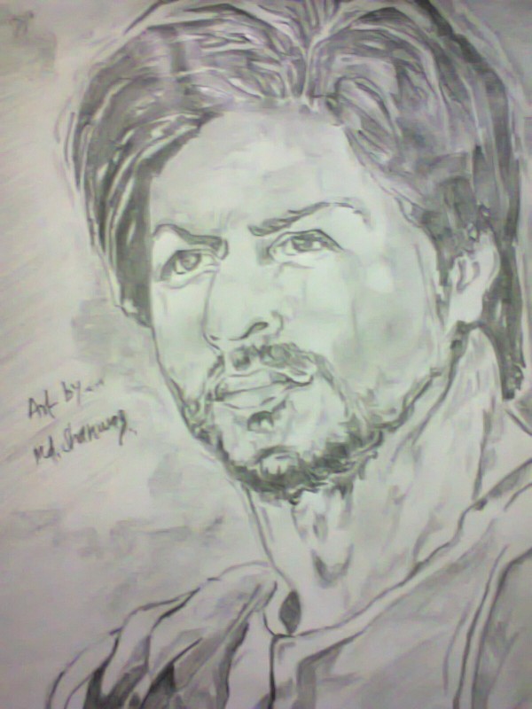Pencil Sketch Of Shahrukh khan - DesiPainters.com