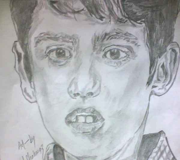 Pencil Sketch Of Ishaant Awasthi Child Artist Of Taare Zameen Par Movie - DesiPainters.com
