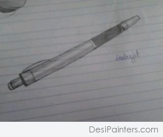 Pencil Sketch Of A Pen