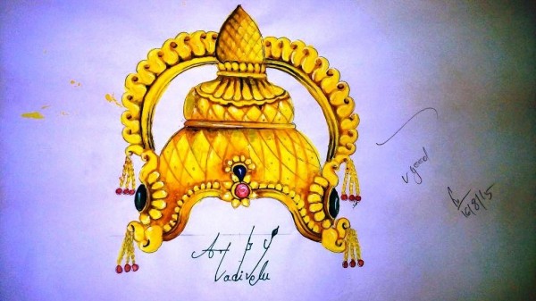 Watercolor Painting Of Diadem Of King