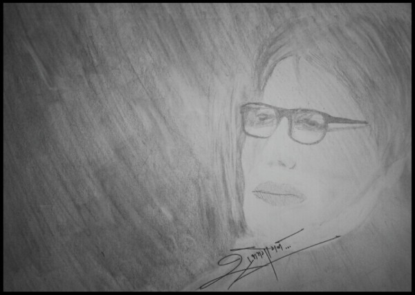 Pencil Sketch Of Amitabh Bachchan - DesiPainters.com