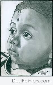 Pencil Sketch By P.Vadivel - DesiPainters.com