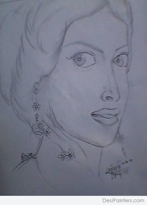 Pencil Sketch Of Deepika