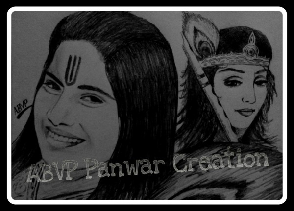 Pencil Sketch Of Jaya Kishori Ji - DesiPainters.com