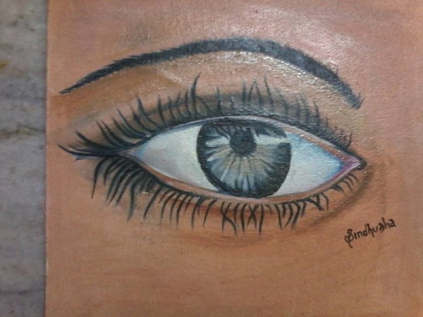 Oil Painting Of An Eye - DesiPainters.com