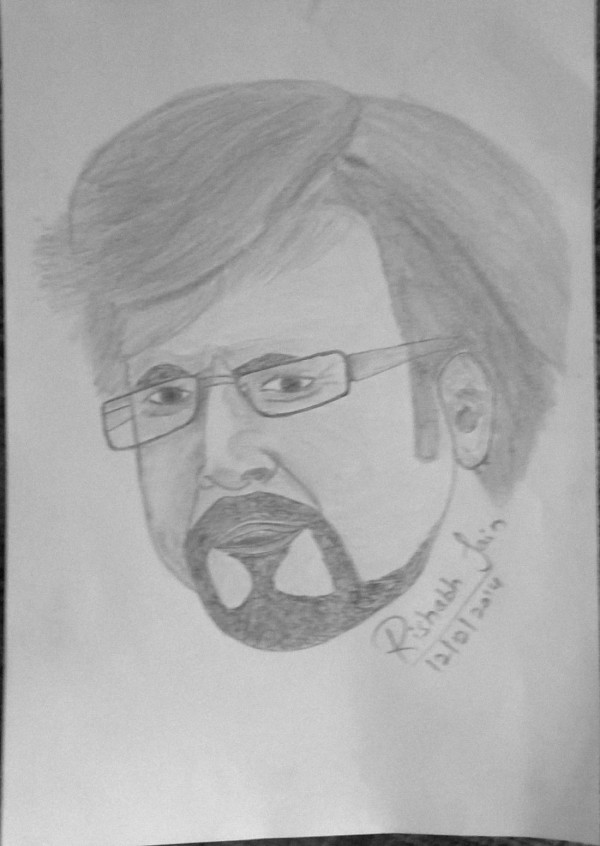 Pencil Sketch Of Rajnikanth