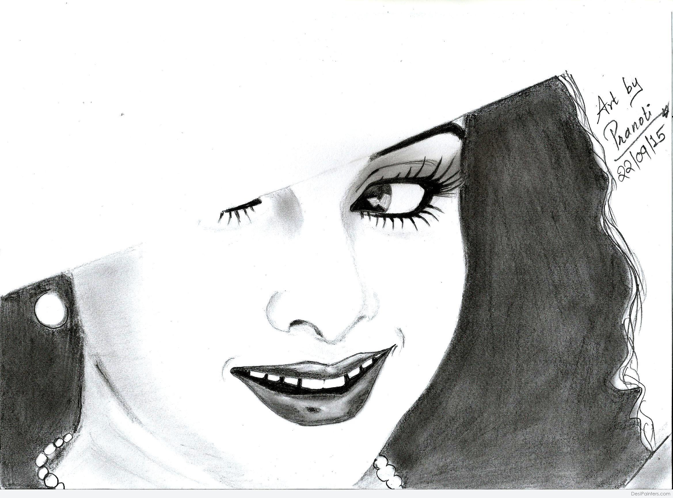 Sridevi Pencil Sketch