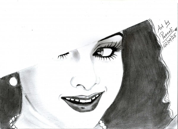 Pencil Sketch Of Sridevi - DesiPainters.com