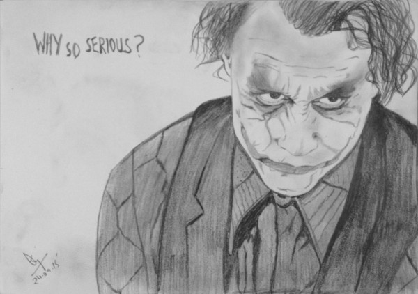 Pencil Sketch Of Heath Ledger - DesiPainters.com
