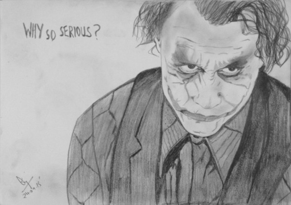 Pencil Sketch Of Heath Ledger