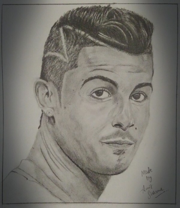 Pencil Sketch of Cristiano Ronaldo