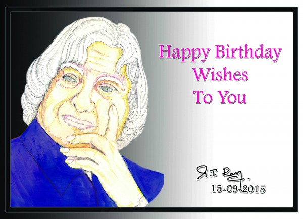 Mixed Painting Of APJ ABDUL KALAM