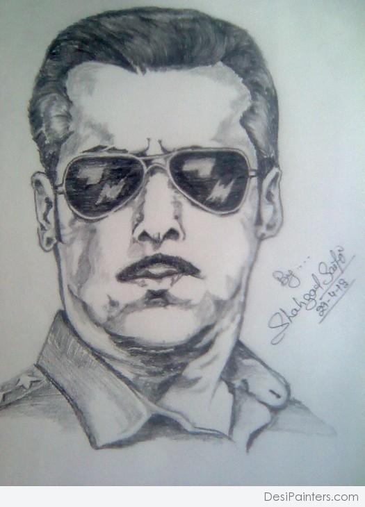 Pencil Sketch Of Salman Khan - DesiPainters.com