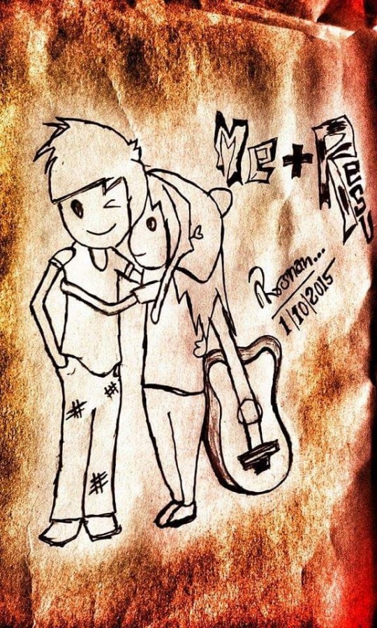 Pencil Sketch Of Cute Couple 