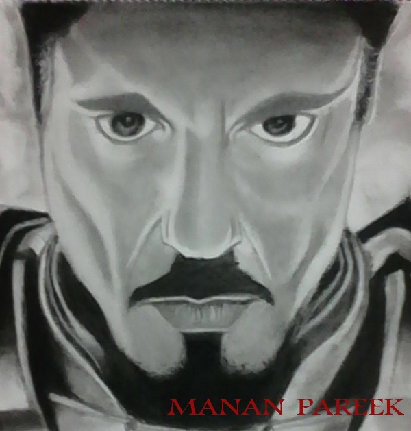 Pencil Sketch Of Robert Downey Jr. By Manan Pareek