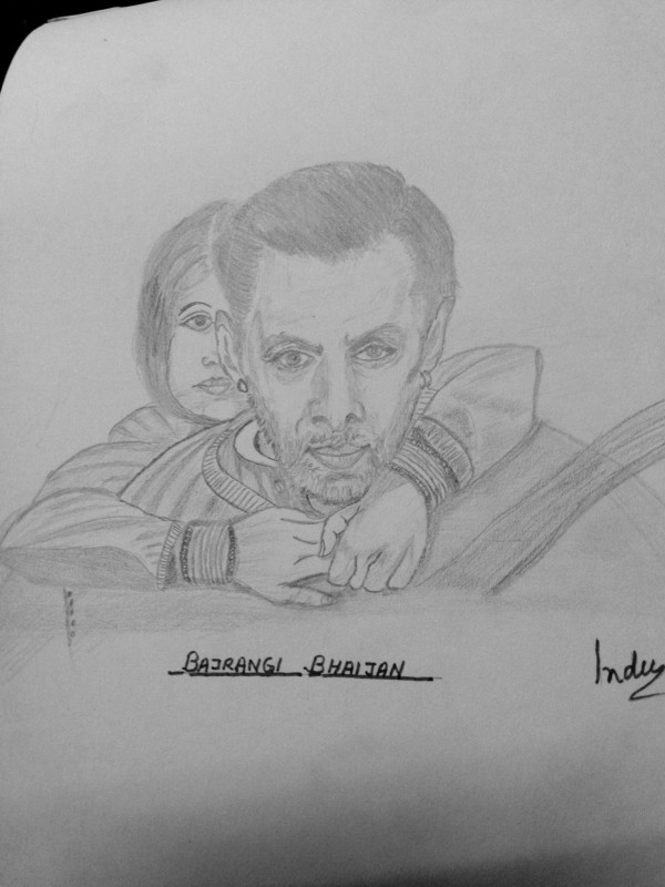 Pencil Sketch Of Bajrangi Bhaijaan