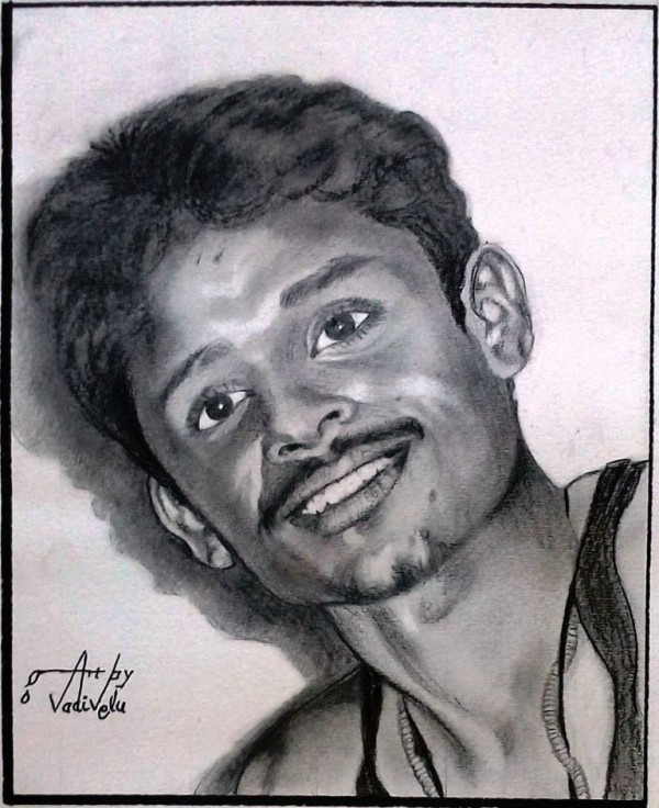 Pencil Sketch Of Kubendran - DesiPainters.com