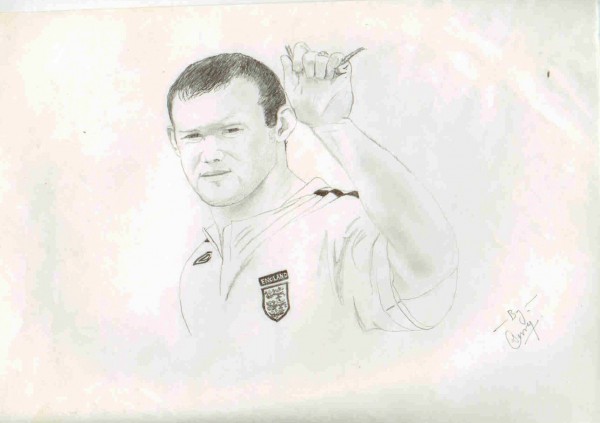 Pencil Sketch Of Rooney - DesiPainters.com