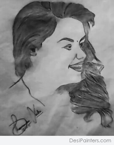 Pencil Sketch By Dharmendra