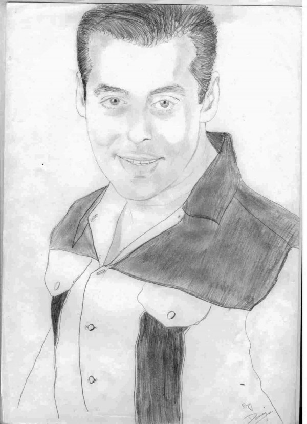 Pencil Sketch Of Salman Khan - DesiPainters.com