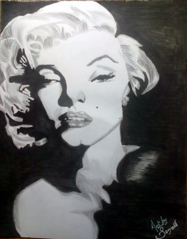 Watercolor Painting Of Marilyn Monroe - DesiPainters.com