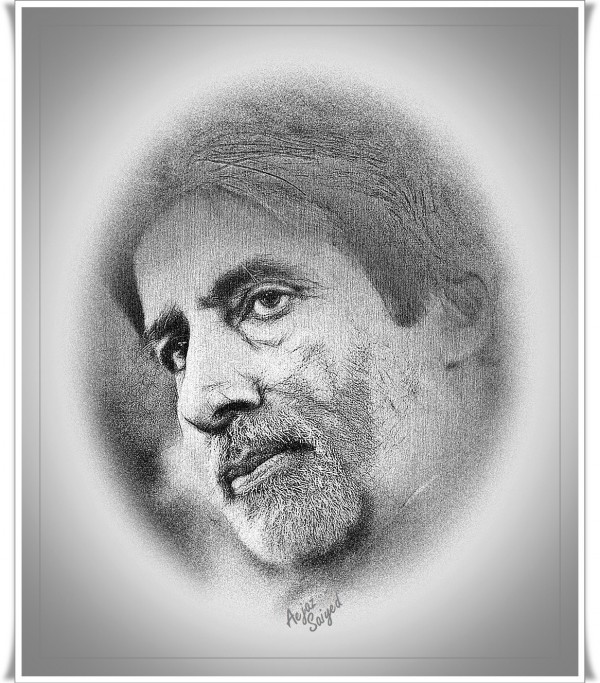 Digital Painting Of Amitabh Bachchan