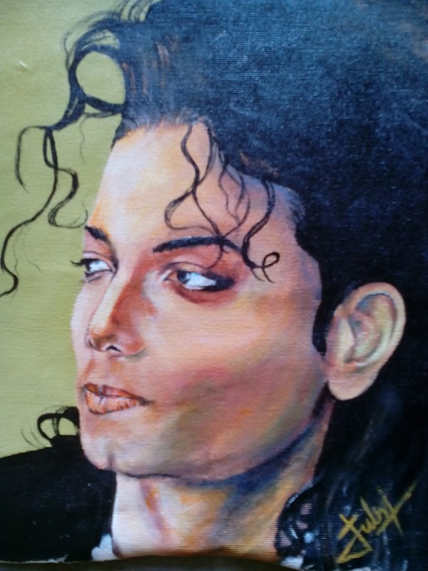 Acrylic Painting Of Michael Jackson