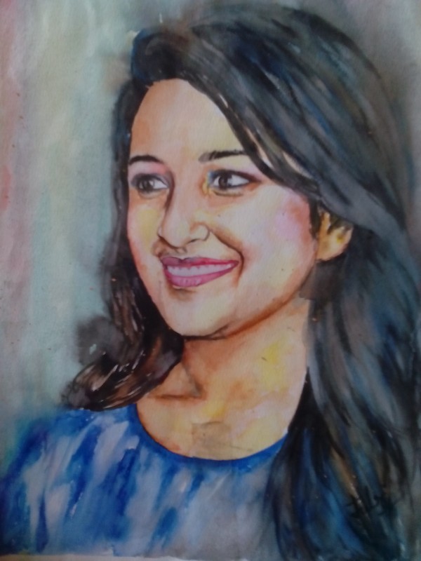 Watercolor Painting Of Parineeti Chopra