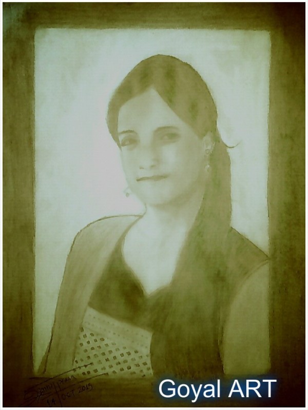 Oil Painting Of Anjali Chouhan - DesiPainters.com