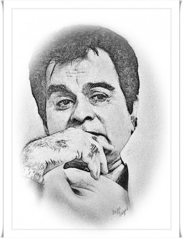 Mixed Painting Of Dilip Kumar - DesiPainters.com