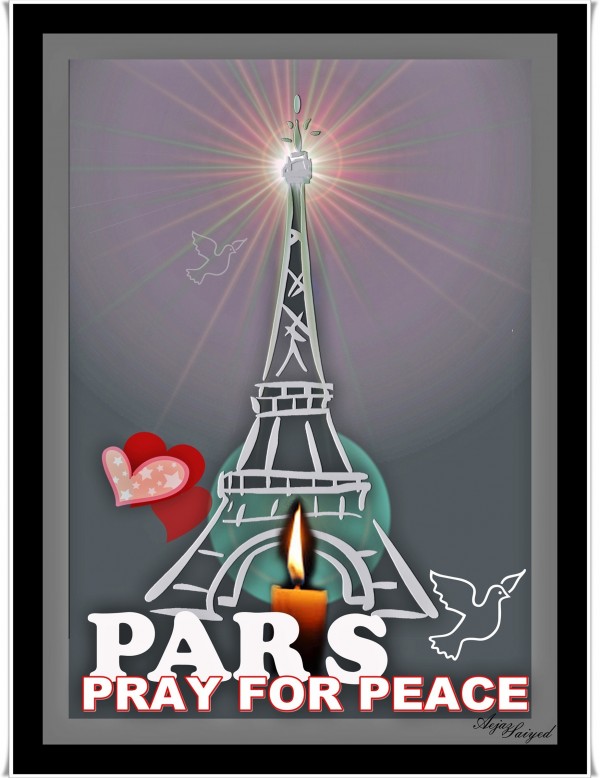 Digital Painting – Pray for Paris - DesiPainters.com
