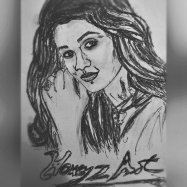 Pencil Sketch Of Arpna Arya - DesiPainters.com