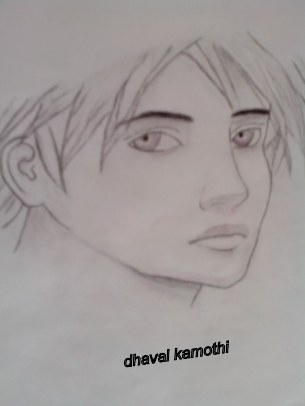 Pencil Sketch Of A Boy - DesiPainters.com