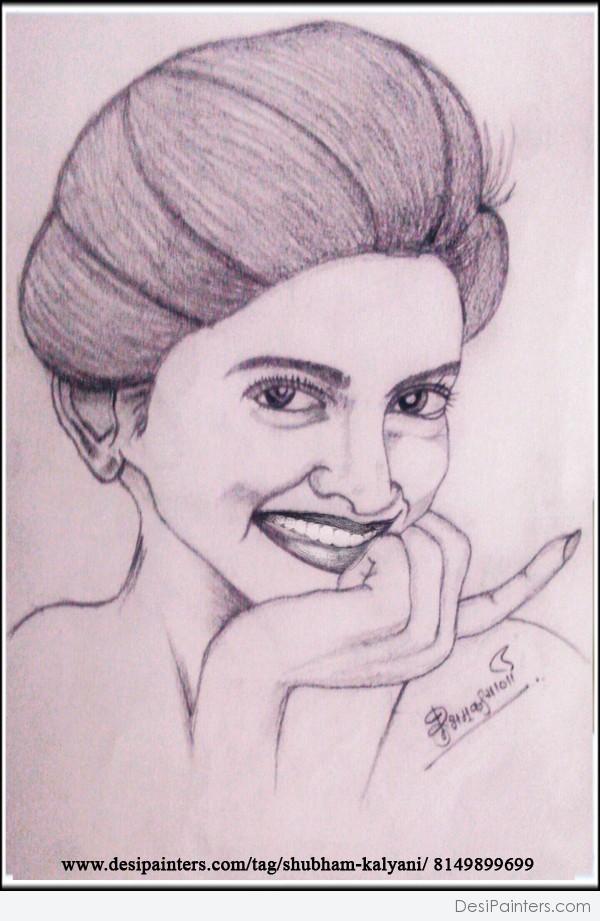 Pencil Sketch Of Deepika Padukon