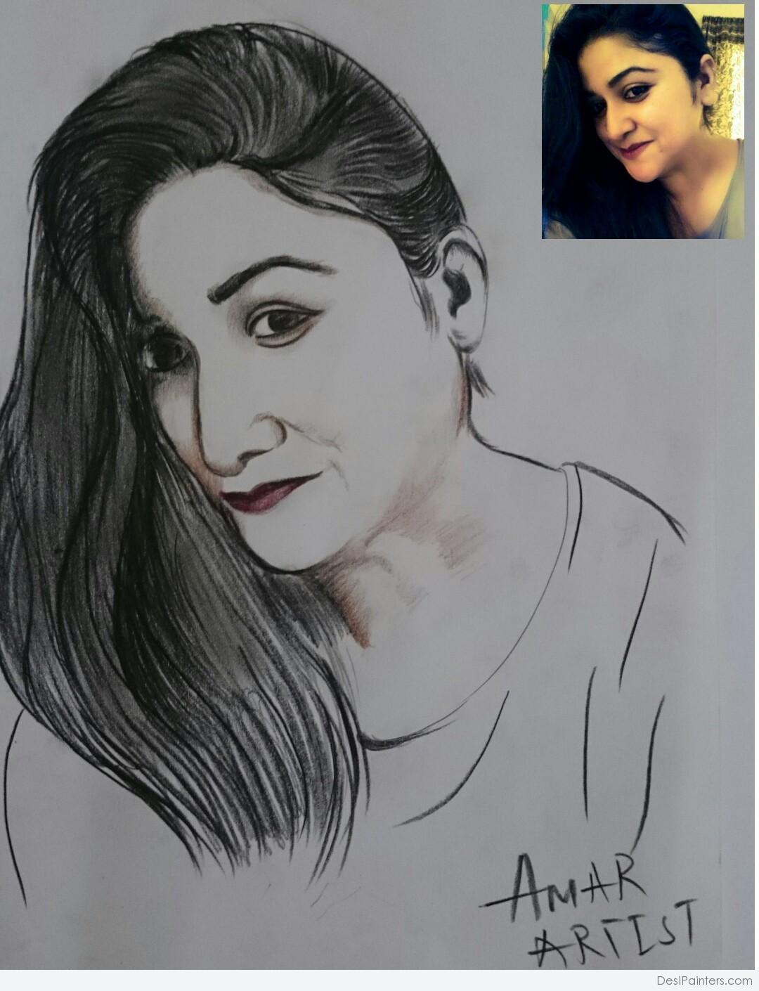 Easy Girl Drawing Beautiful Image - Drawing Skill