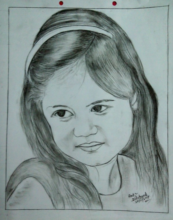 Pencil Sketch Of Harshaali Malhotra - DesiPainters.com