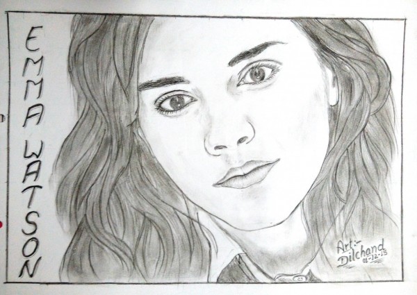 Pencil Sketch Of Emma Watson