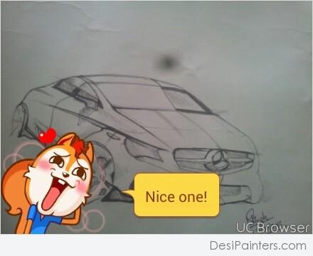 Pencil Sketch Of Car - DesiPainters.com