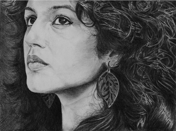 Pencil Sketch Of Huma Qureshi