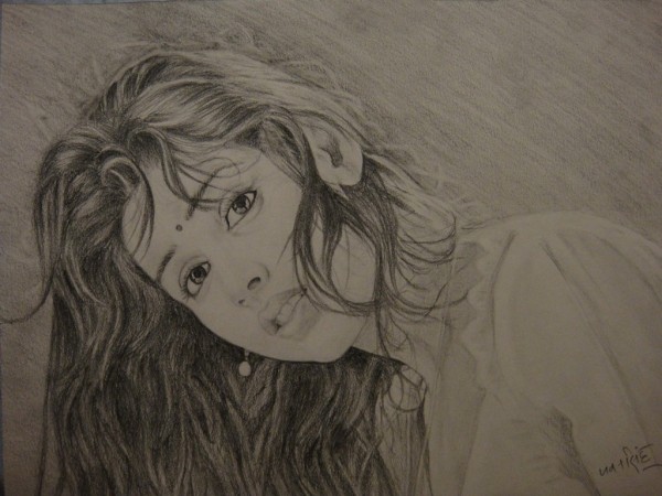 Marvelous Pencil Sketch Of Genelia D'Souza