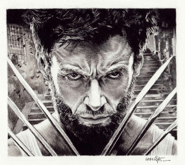 PENCIL SKETCH OF THE WOLVERINE